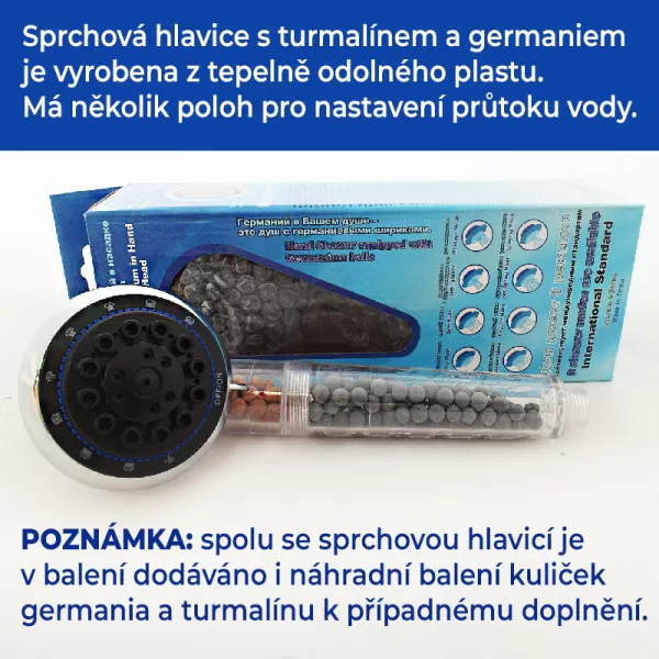 Green World Sprchová hlavice s turmalínem